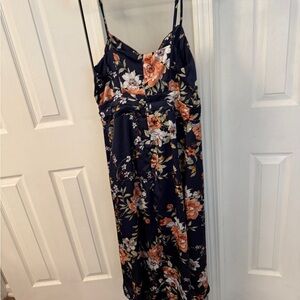 Lulu’s Floral Spaghetti Strap Dress